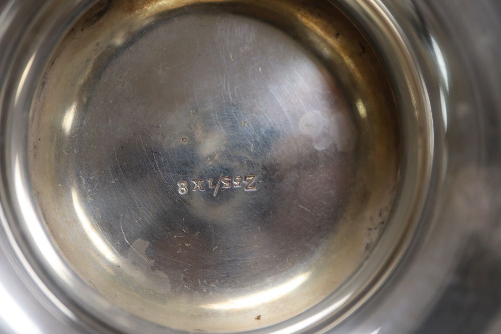 A George V pierced silver pedestal dish, James Dixon & Sons, Sheffield, 1910  a photo frame.